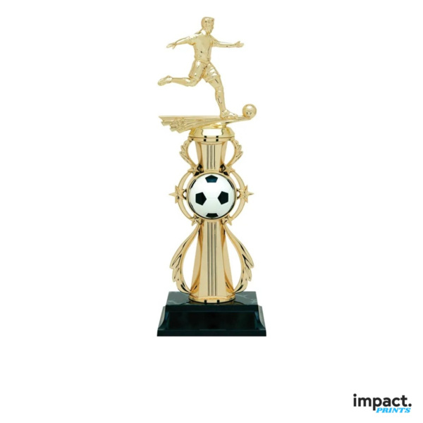 Men's Soccer Color Sport Trophy, 13 Inch Thumbnail