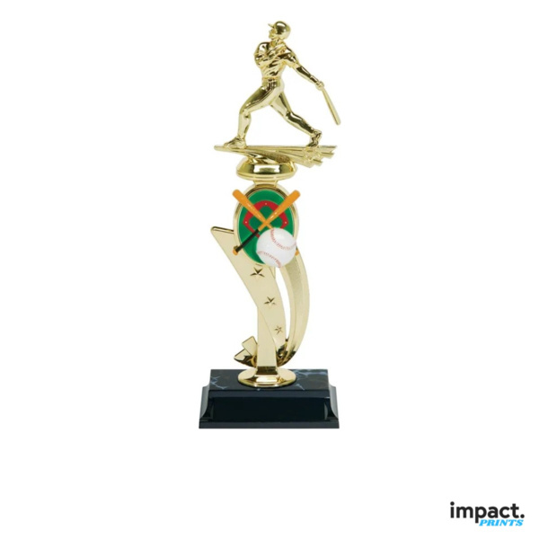 Baseball Color Scene Trophy, 13 Inch Thumbnail