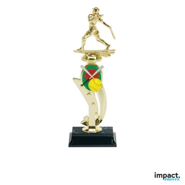 Softball Color Scene Trophy, 13 Inch Thumbnail