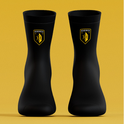 Academica Socks Double Print Black Thumbnail