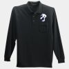 Long Sleeve Silk Touch Polo with Pocket Thumbnail